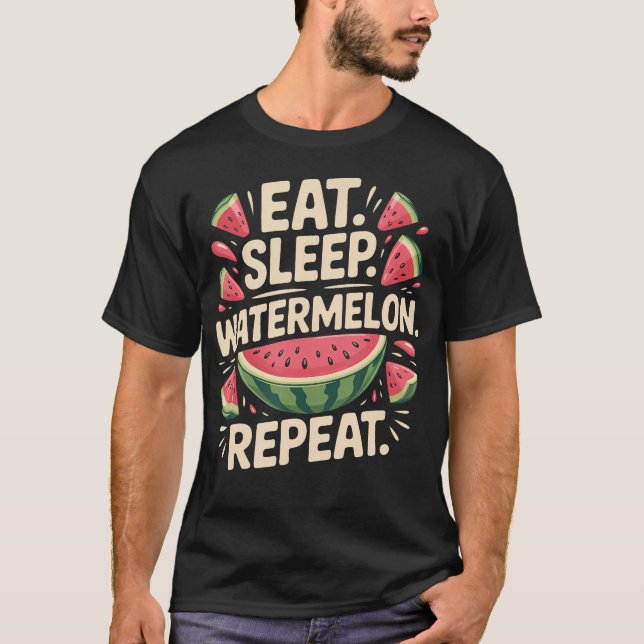 Camiseta Comer Dormir Sandía (Anverso)