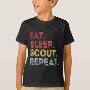Camiseta Comer Dormir Scout Repetir Retro Vintage Scout Par