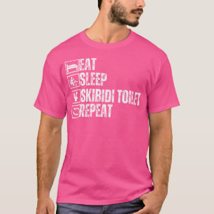 Camiseta Comer Dormir Skibidi Inodoro Repetir Memes de Brai