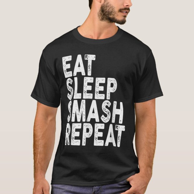Camiseta Comer Dormir Smash Repetir _ Tee de bádminton  (Anverso)