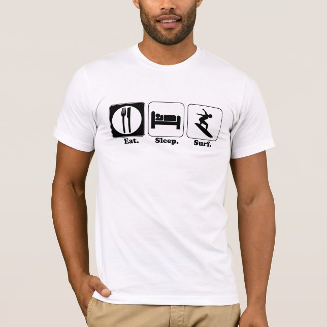 Camiseta comer dormir surfear (Anverso)