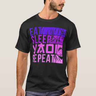 Camiseta Comer Dormir Yaoi Repetir Fujoshi Anime Chico Gay