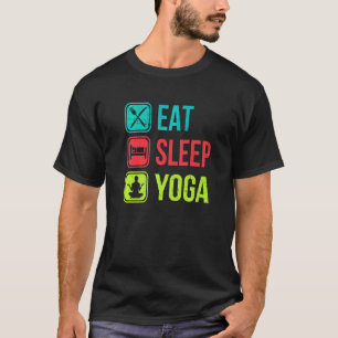 Camiseta comer dormir yoga meditación yoga