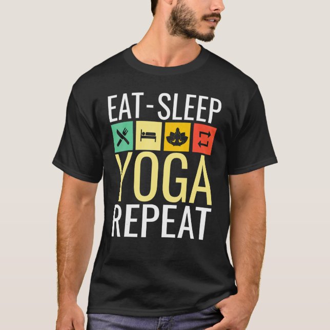 Camiseta Comer Dormir Yoga Y Repetir (Anverso)