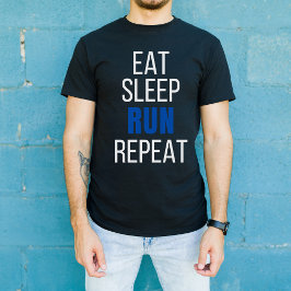 Camiseta Comer ejecución de suspensión repetida, divertida 