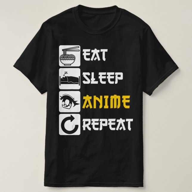 Camiseta Comer el animo dormido repetir el manga de Japón d (Diseño del anverso)
