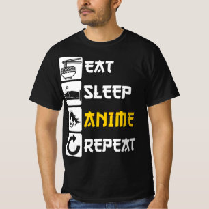 Camiseta Comer el animo dormido repetir el manga de Japón d