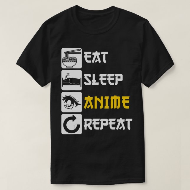Camiseta Comer el animo dormido repetir el manga de Japón d (Diseño del anverso)