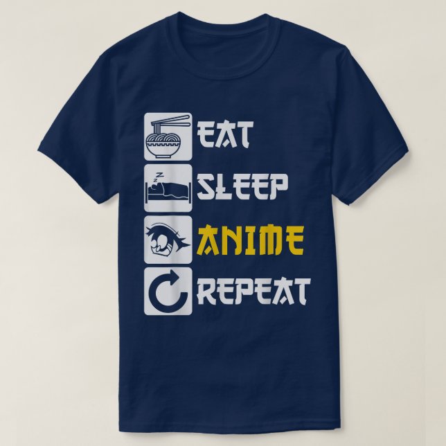 Camiseta Comer el animo dormido repetir el manga de Japón d (Diseño del anverso)