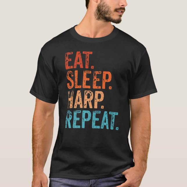 Camiseta Comer el arpa de sueño repetir el Harp Harp Player (Anverso)
