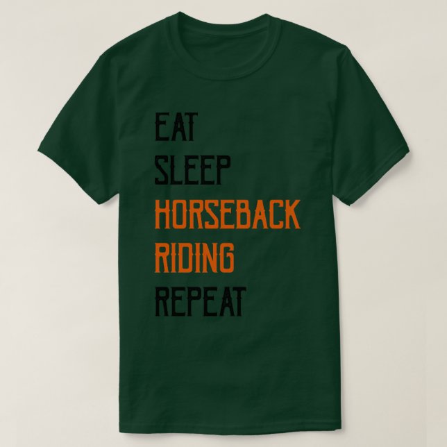 Camiseta Comer el caballo de espera de suspensiónVolver a m (Diseño del anverso)