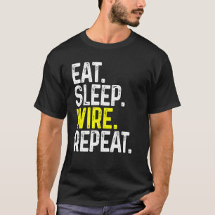Camiseta Comer el cable de suspensión repetir curioso eléct