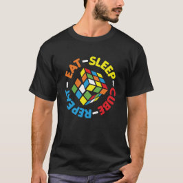 Camiseta Comer el cubo del sueño repetir cubos divertidos v