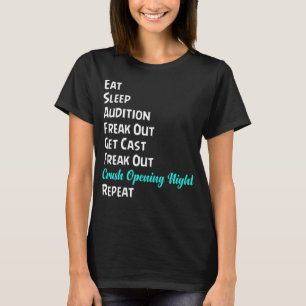 Camiseta Comer El Descanso De La Audición De Sueño Salir 