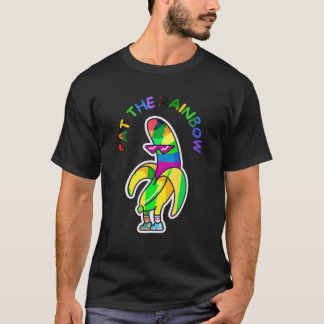 Camiseta Comer el divertido arcoiris de la pareja gay orgul