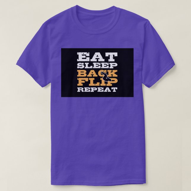 Camiseta Comer el dorso retroflip Repetir el regalo Gimnast (Diseño del anverso)