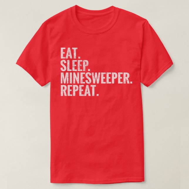 Camiseta Comer el dragaminas de sueño repitiendo (Diseño del anverso)