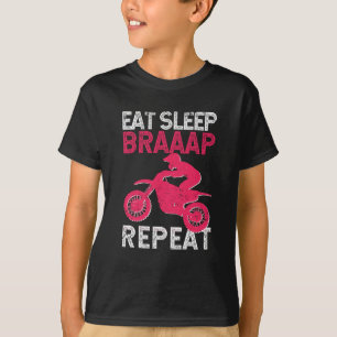 Camiseta Comer el freno de sueño repetir divertida motocruz