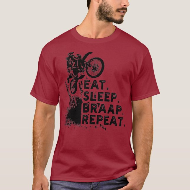 Camiseta Comer el freno de sueño repetir el divertido regal (Anverso)