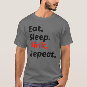 Camiseta Comer el hockey sobre sueño repetidamente divertid