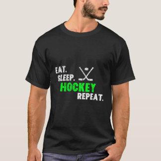 Camiseta Comer el hockey sobre sueño Repetir la angustia de