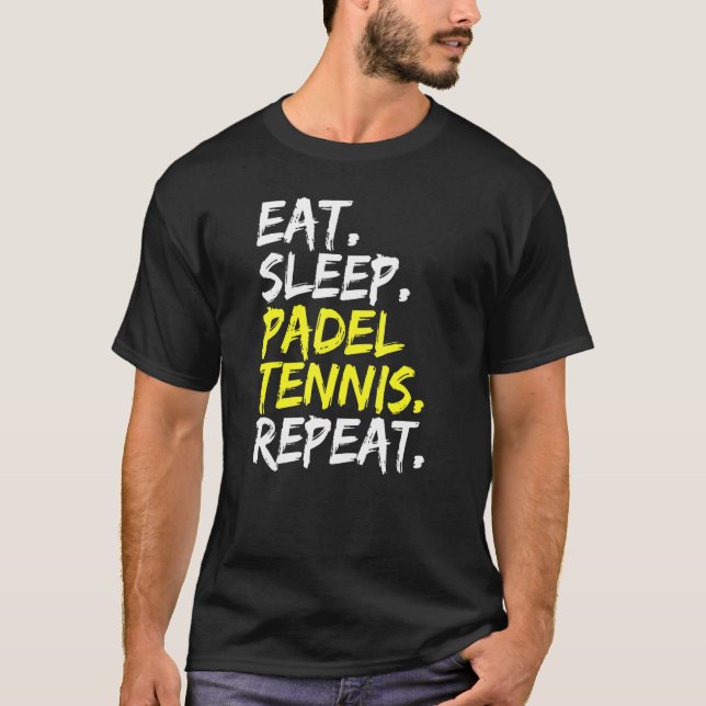Camiseta Comer el juego de sueño Paddle de repetición del j (Anverso)
