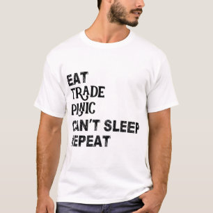 Camiseta Comer el pánico comercial del sueño repetidamente