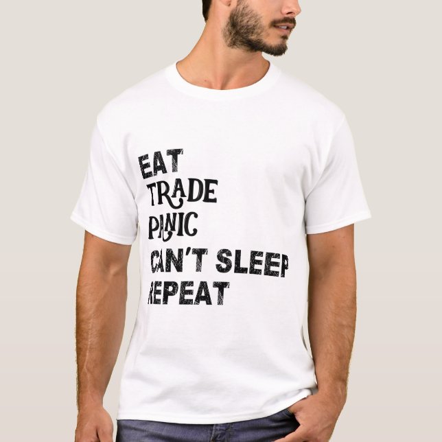 Camiseta Comer el pánico comercial del sueño repetidamente (Anverso)