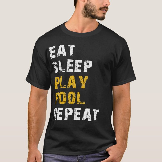 Camiseta comer el pool de juegos de dormir (Anverso)