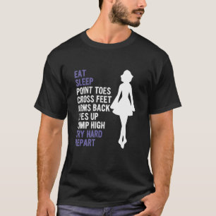 Camiseta Comer el punto de espera hacia arriba los pies cru
