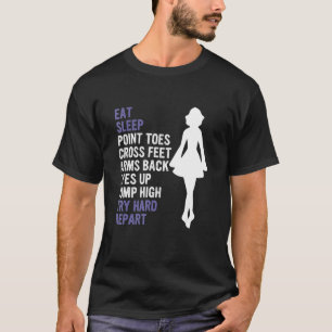 Camiseta Comer el punto de espera hacia arriba los pies cru