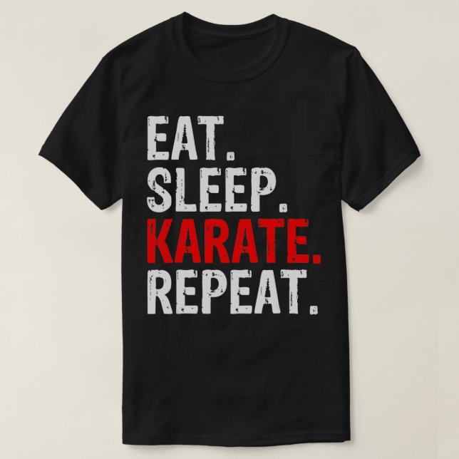 Camiseta Comer el regalo de repetición de karate de sueño (Diseño del anverso)