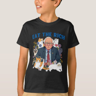 Camiseta Comer El Rico Gato Floral Bernie Sanders Se Resist