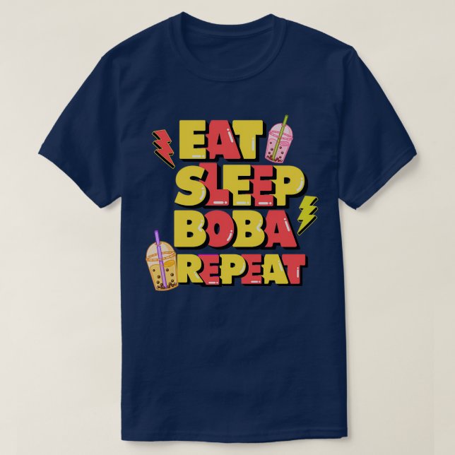 Camiseta comer el sueño boba repetir 1 (Diseño del anverso)