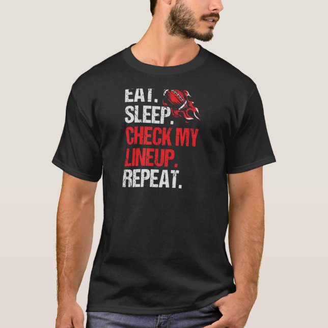 Camiseta Comer el sueño Comprobar mi alineación (Anverso)