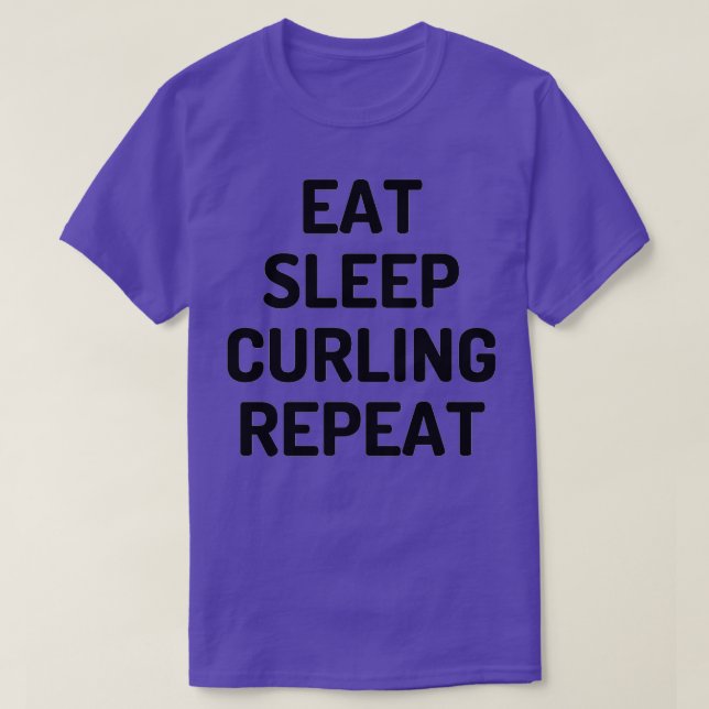 Camiseta Comer el sueño curling repetir 19 (Diseño del anverso)