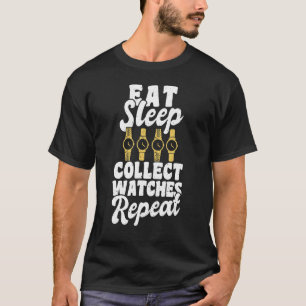 Camiseta Comer el sueño de los relojes de recogida repetir 