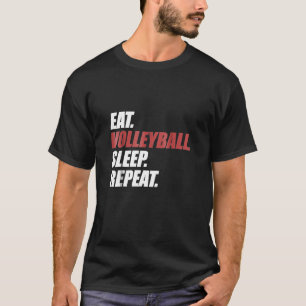 Camiseta Comer el sueño de voleibol repetir 1