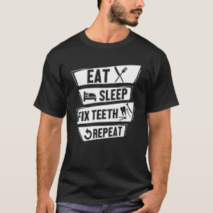 Camiseta Comer el sueño Fix los dientes Repetir curiosa den