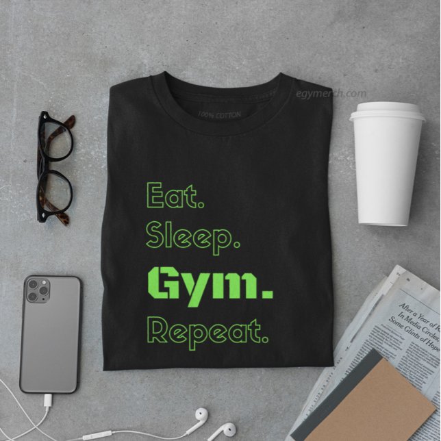 Camiseta Comer el sueño gimnasia repetir cita motivación y  (Subido por el creador)