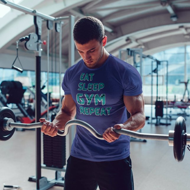 Camiseta Comer el sueño gimnasia repetir motivación cita te (Subido por el creador)