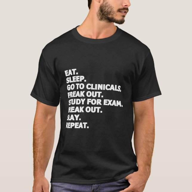 Camiseta Comer El Sueño Ir A Las Clínicas Despertar Slay Re (Anverso)