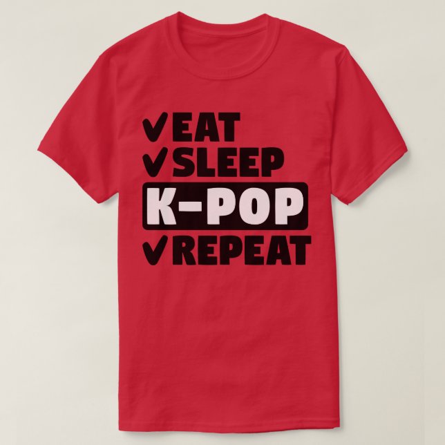 Camiseta Comer el sueño kpop repetir 1 (Diseño del anverso)