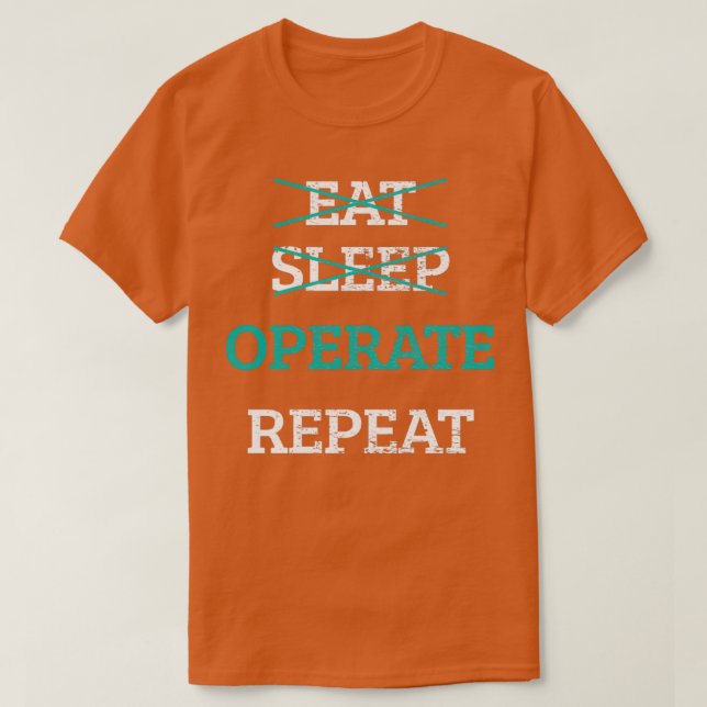 Camiseta Comer el sueño Operar Repetición Médica Médico (Diseño del anverso)