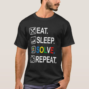 Camiseta Comer el sueño resolver el rompecabezas de repetic