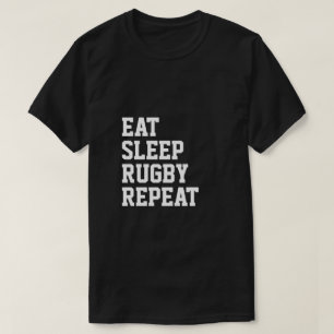 Camiseta Comer el sueño Rugby Repetir el deporte tema
