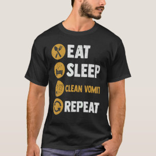 Camiseta Comer el sueño Vómito limpio conjunto de repetició