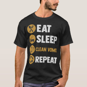 Camiseta Comer el sueño Vómito limpio conjunto de repetició