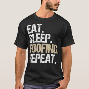 Camiseta Comer el techo de repetición del techo del sueño