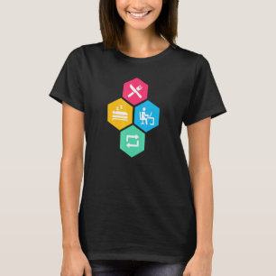 Camiseta Comer el trabajo de suspensión Repetición diseño c